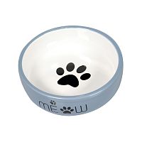 Изображение Миска керамика "MEOW" 380мл cиняя "Mr.Kranch" от магазина Profzoo