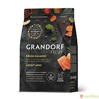 Изображение Grandorf Fresh Dog Adult Mini Свежее мясо лосося с бататом для собак мелких пород 1кг от магазина Profzoo