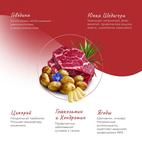 Изображение Best Dinner Adult & Kitten Говядина и Картофель для кошек и котят 400г от магазина Profzoo фото 3