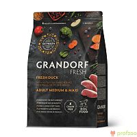 Изображение Grandorf Fresh Dog Adult Med&Maxi Свежее мясо утки с бататом для средних и крупных пород 10кг от магазина Profzoo