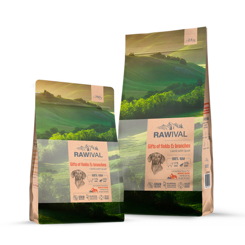 Изображение Rawival Gifts of Fields & Branches Ягненок и Перепел для собак средних и крупных пород 750г от магазина Profzoo