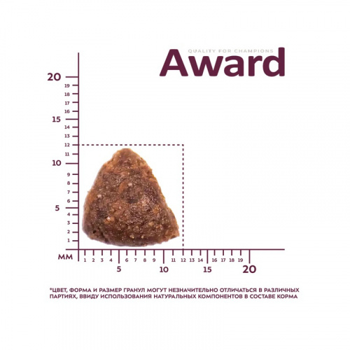 Изображение AWARD Говядина и курица,брокколи,черника для взрослых собак всех пород 2кг от магазина Profzoo фото 5