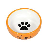 Изображение Миска керамика "MEOW" 380мл оранжевая "Mr.Kranch" от магазина Profzoo