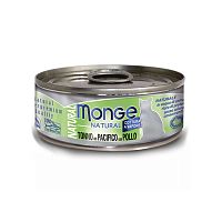 Изображение Monge Cat Natural консервы Желтоперый тунец с курицей для кошек 80г от магазина Profzoo