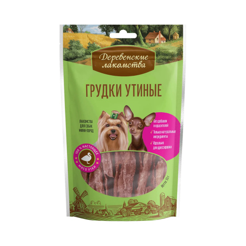 Изображение Дер.лак. 55г Грудки утиные для мини пород  от магазина Profzoo