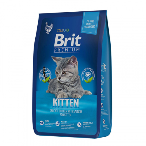 Изображение Brit Premium Cat Kitten Курица и Лосось для котят 2кг от магазина Profzoo