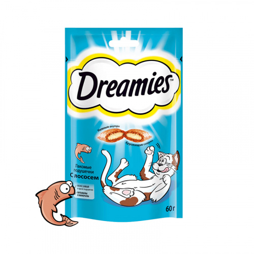 Изображение Dreamies Лосось 60г для кошек от магазина Profzoo