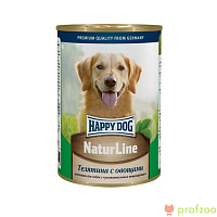 Изображение Хэппи Дог консервы паштет Телятина с овощами для собак 970г от магазина Profzoo